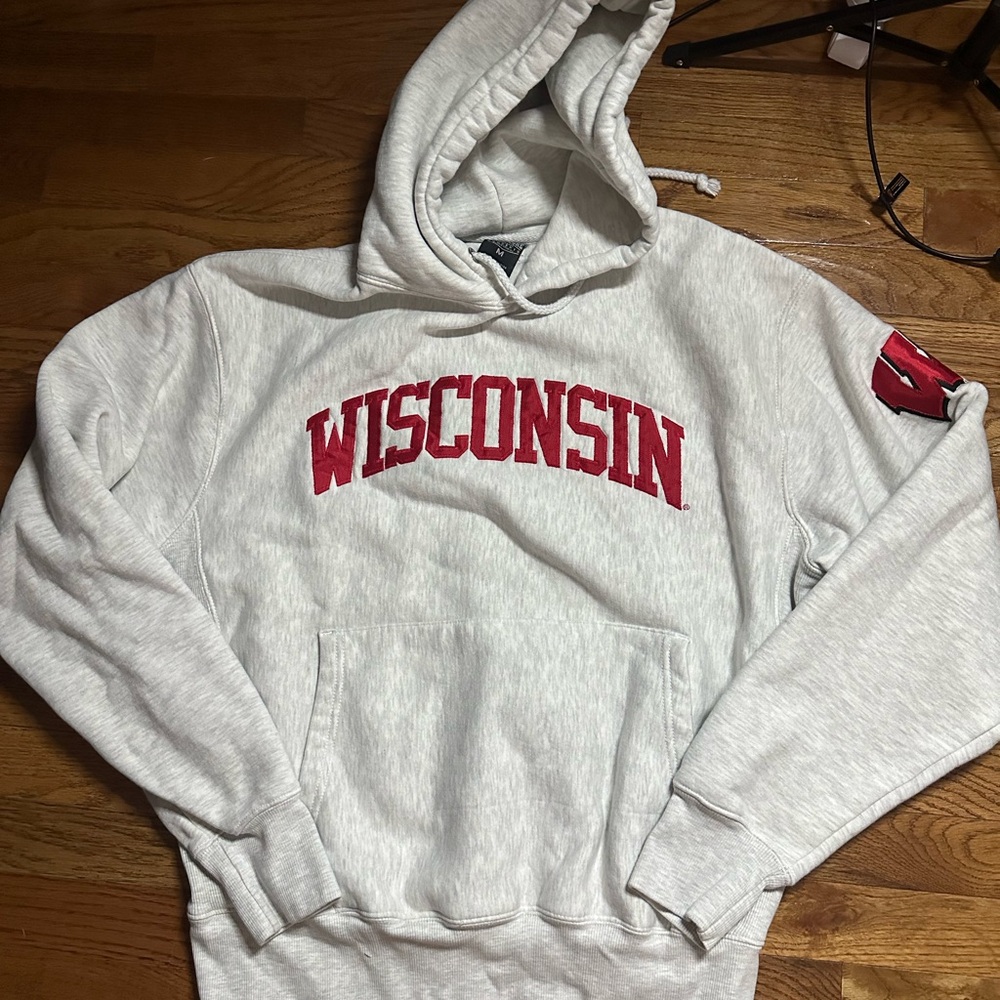 Wisconsin Signature Light Gray Hoodie